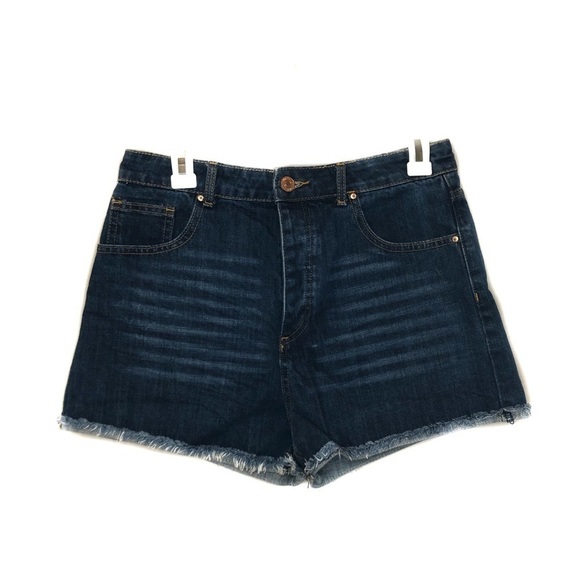 Forever 21 High Rise Cut- Off Denim Shorts - Picture 1 of 5